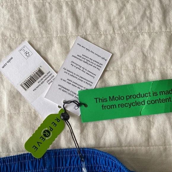 Molo Snorkel Blue Niko Block Swim Trunks Size 3/4 Y